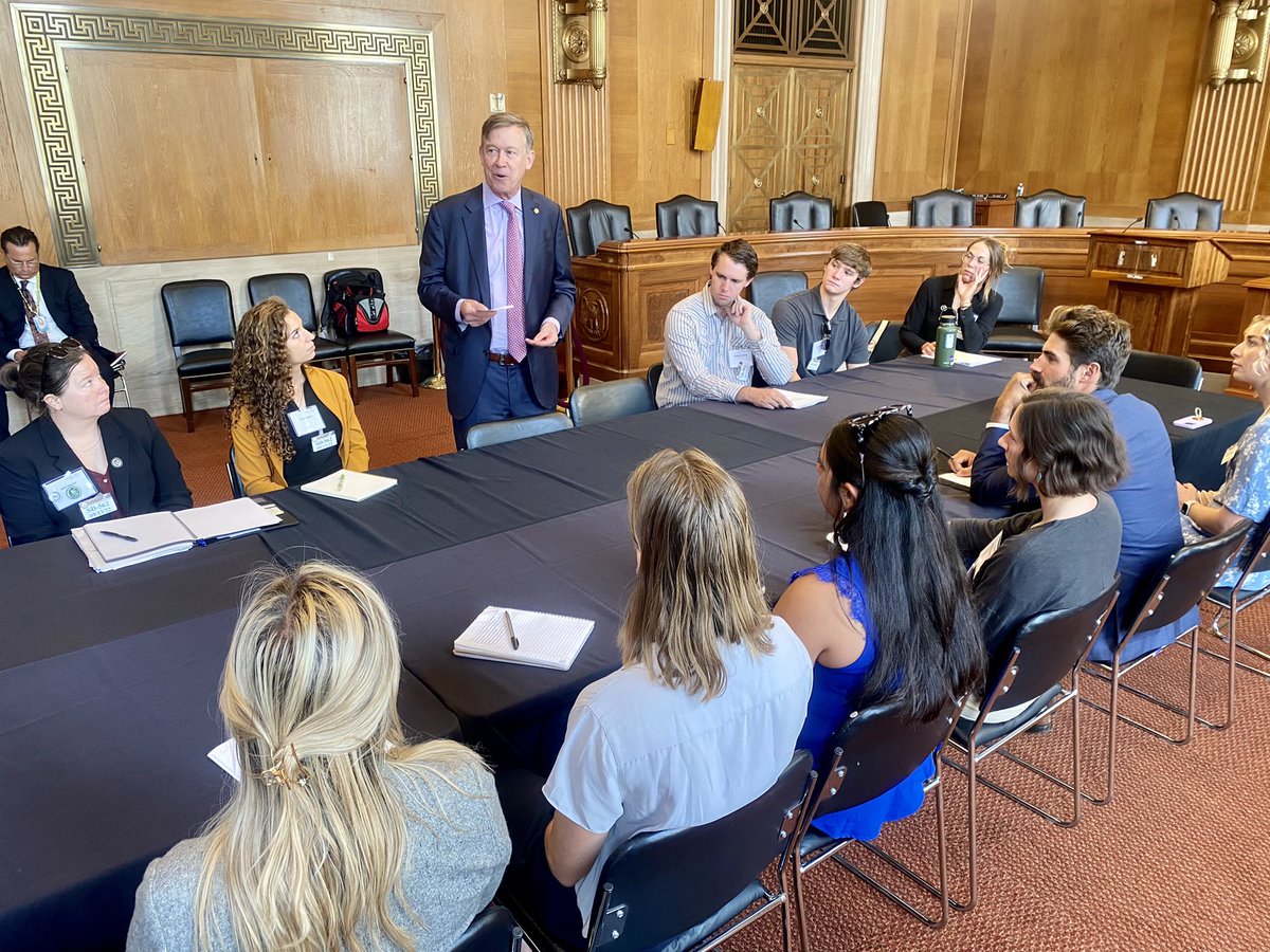 U.S. Senator John Hickenlooper is visiting with and listening to Rocky Mountain Farmers Union members on water and other ag issues. RMFU members are in Washington, DC to share their stories. @RMFUnion @NFUDC