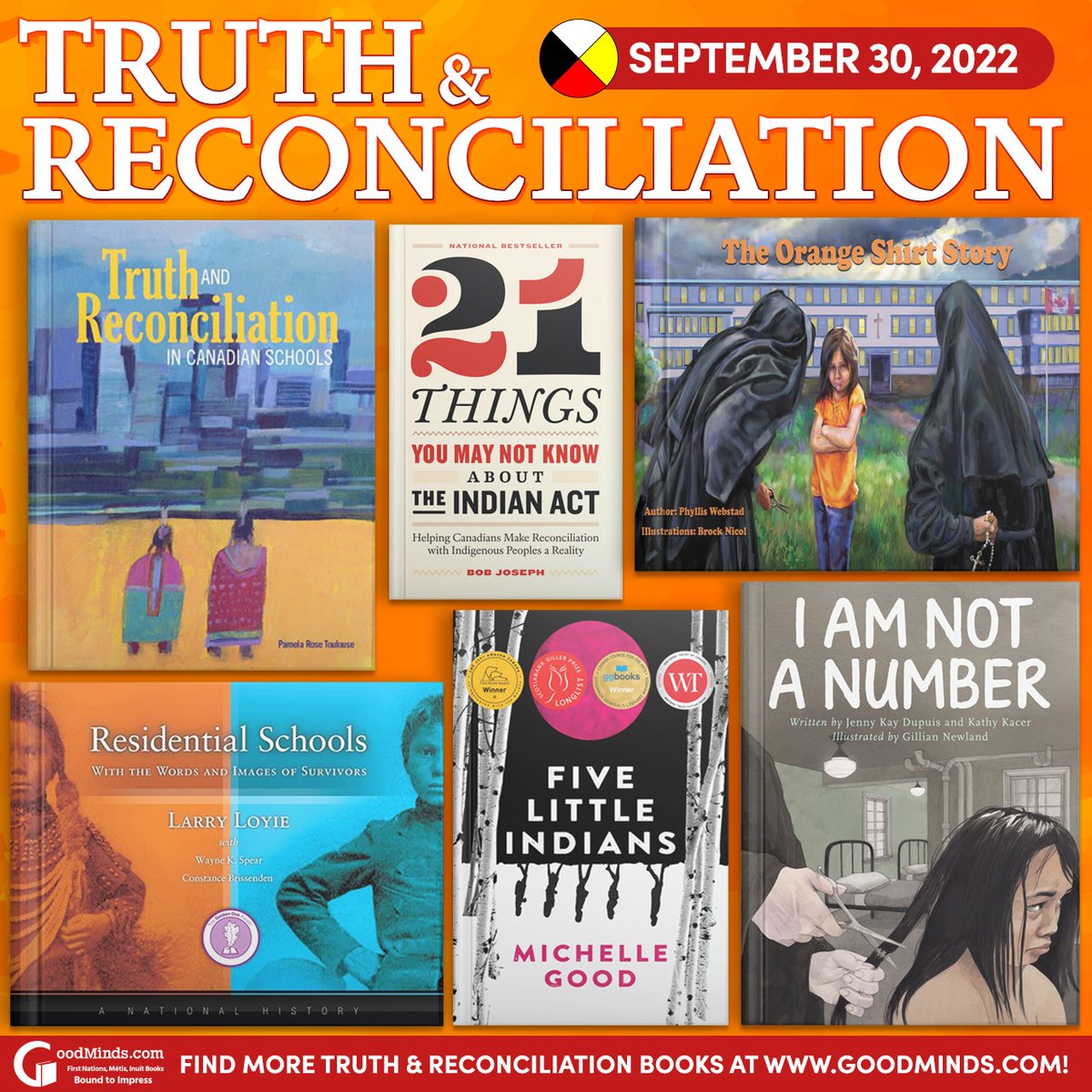 GoodMindsBooks's tweet photo. For National Truth &amp; Reconciliation Week, Sept 26-30, find more Truth &amp; Reconciliation books from https://t.co/2jrToSTQ8R, with over 370 titles for all ages (English, Dual Language, French). 
@GoodMindsBooks -
 https://t.co/r9GwNsq4PT
#trweek #semainevr https://t.co/1GA0kFTexP