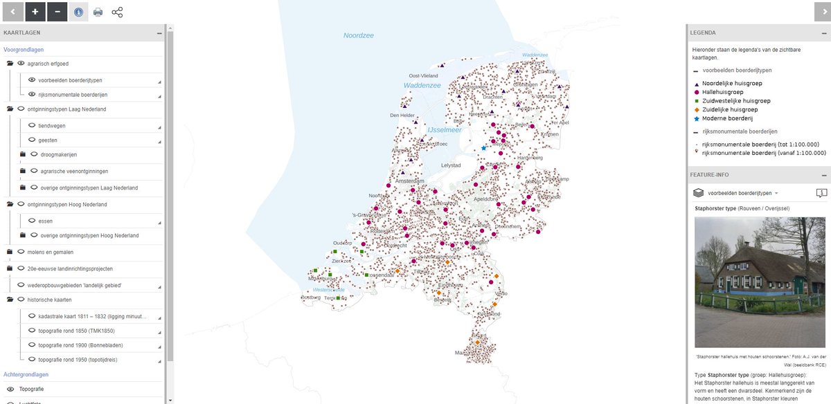 Al gekeken op de #agrarische_landschappenkaart? Daarop staan de rijksmonumentale boerderijen en voorbeelden van regionale typen. En nog veel meer... bit.ly/3eMBUZv