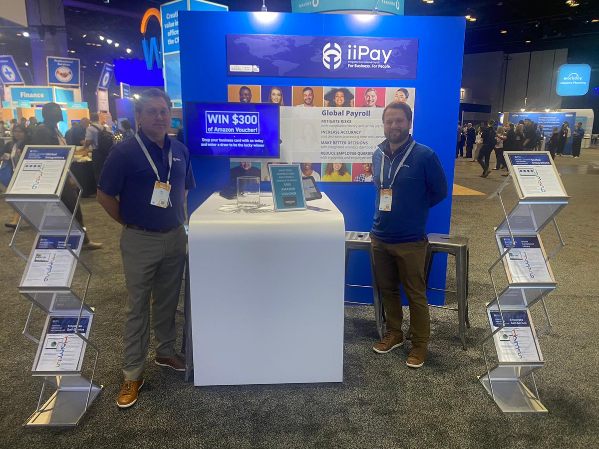 iiPay's tweet image. Come and meet David and Tom from our iiPay team on Booth 307 at #wdayrising... they can&apos;t wait to catch up with you!

#workdayintegration #globalpayroll #integratedinternationalpayroll