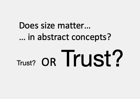 BoYao_'s tweet photo. Is 'trust' small or big? Is it like an atom or more like a castle? Our new paper with @JackEdTaylor &amp; Sara Sereno shows that we can derive a metaphorical sense of size in abstract concepts from visual experiences of physical size ... https://t.co/p2HpYsWcSz #sizematter https://t.co/bh3cW7fF2L