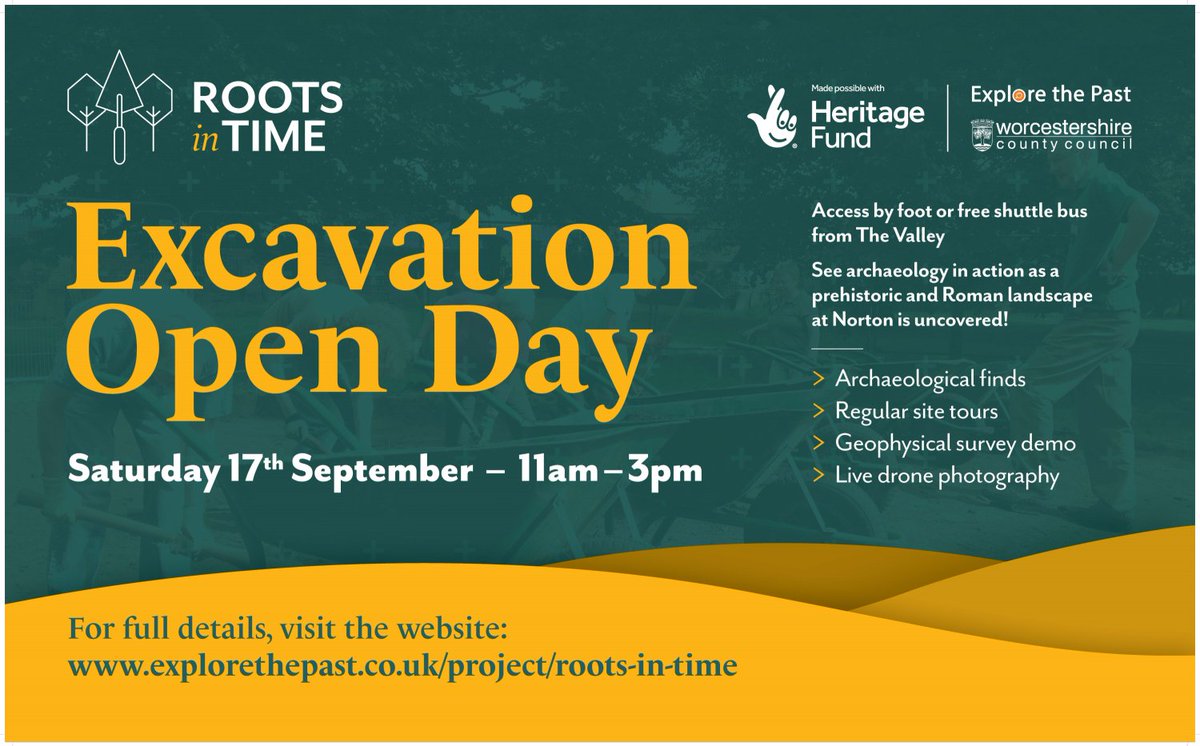 ExploreThePast's tweet photo. The #RootsInTime open day is still planned for Saturday 17th September from 11am to 3pm to ensure residents can view the excavations, as there is a very limited opportunity prior to backfilling. 

The day will start with a 1 minute silence at 11am on site. https://t.co/XbnshFHUAk https://t.co/DrGKhlZTy4