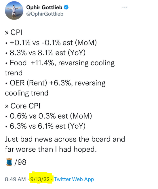 OgPerspective's tweet photo. I was dead wrong. Again. You can read my inflation guesses on Twitter for free, or you can read them in my community for $47/month. #CMLPro #perspective @ophirgottlieb https://t.co/m1YQ5p5t96