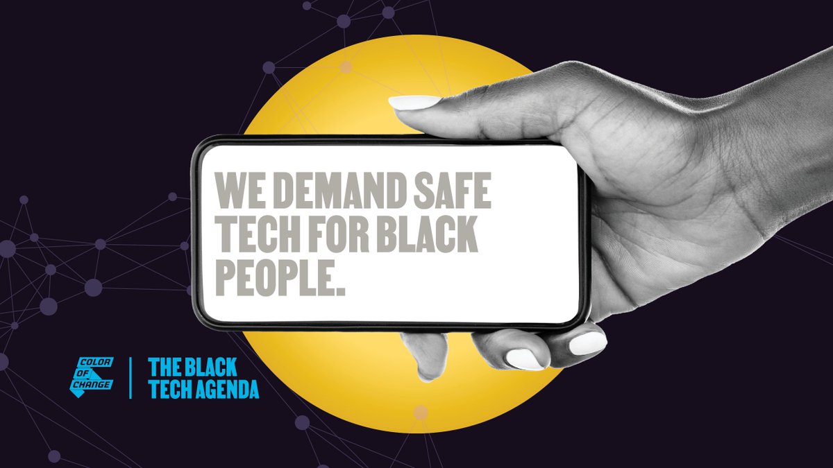 1/ Today, we launch the #BlackTechAgenda, a roadmap for how Congress can create tech policies with a racial justice framework. It’s time for real solutions to protect our communities from Big Tech. coc.is/BlackTechAgend…