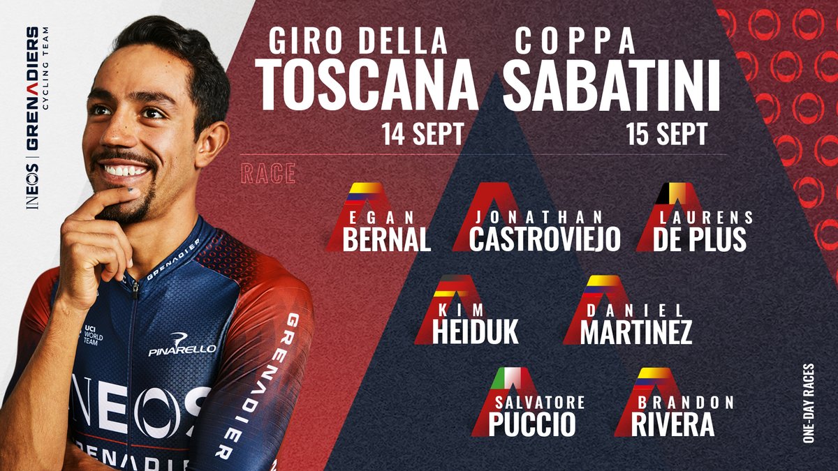 We're ready for back-to-back race days in Italy 🇮🇹👊

Here are your Grenadiers for #GiroDellaToscana and #CoppaSabatini 👇