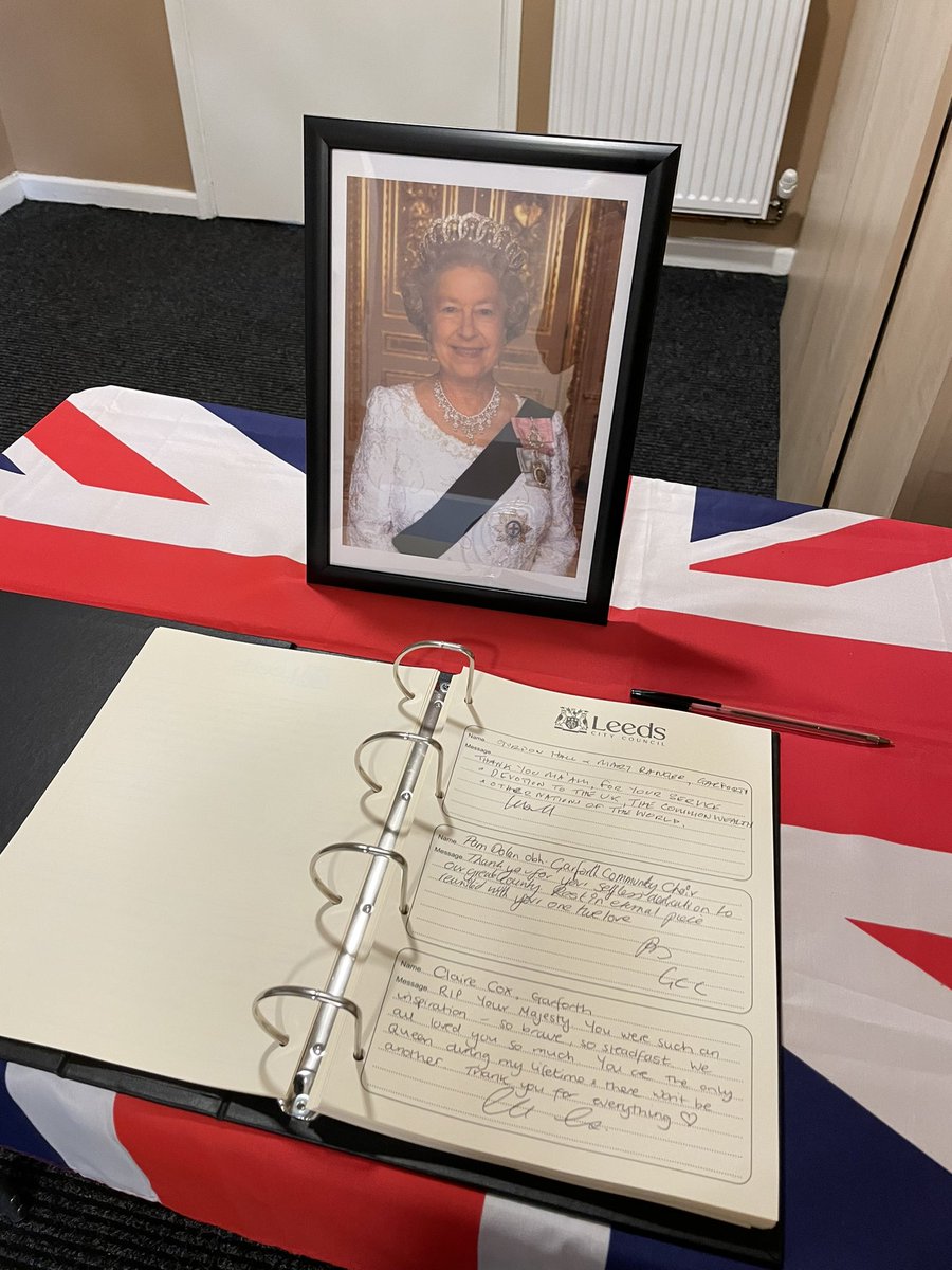 Honoured to be able to write in the Book of Condolence (Leeds) today. RIP 💔
