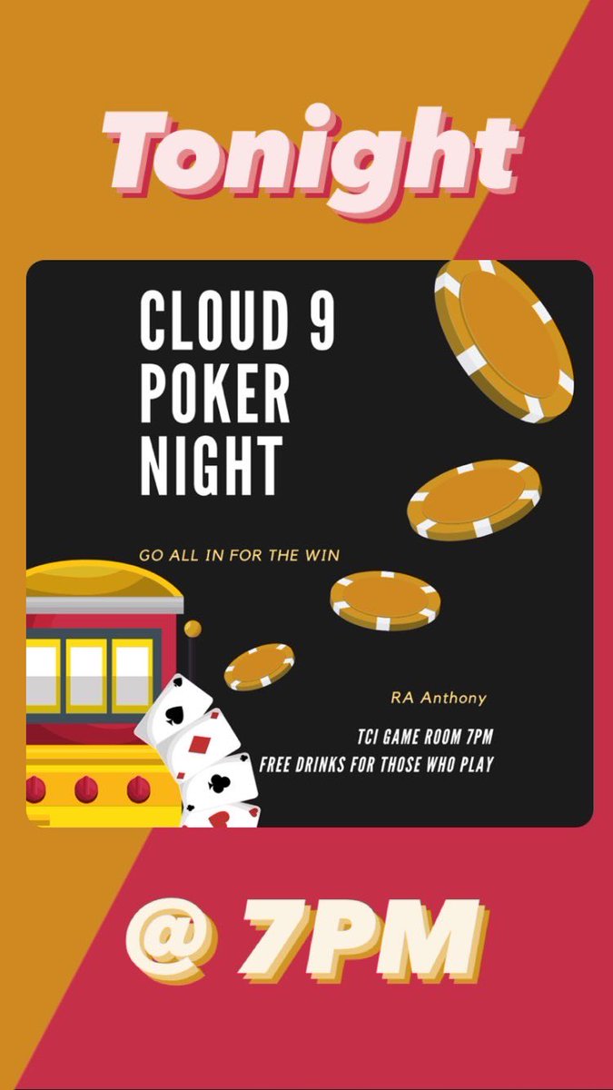 CollegeInnTxSt's tweet photo. Tonight at 7PM join our 9th floor RA in a crazy game of poker! We can’t wait to see you there! https://t.co/daISk0nakc