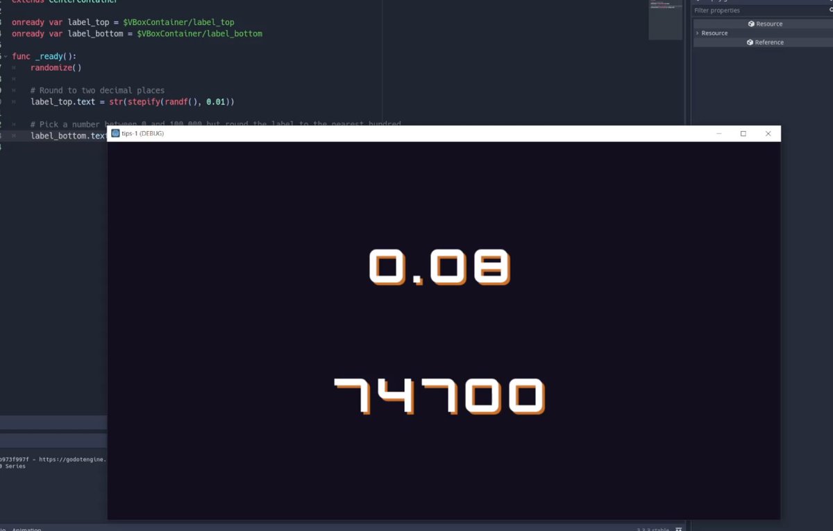 The "stepify" function in #GodotEngine is a great way to snap a number to the nearest X. Simple, yet very handy!