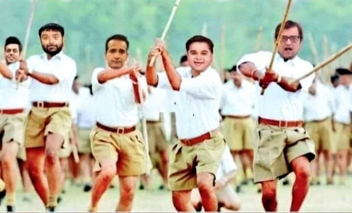 Meanwhile the role of "Godimedia" in current scenarios' happening in streets of india . 

Lathi &amp; Chaddi in full swing . 😂

x.com/i/spaces/1LyGB… #ShameOnBJP