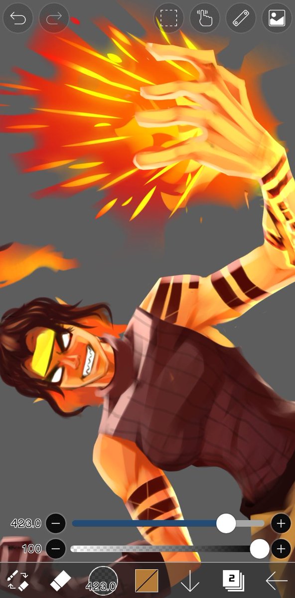 ArmedWP's tweet photo. Trying to get better at drawing fiery stuff so I'm doing a study/Fanart of my favourite arsonist from #rollingwithdifficulty https://t.co/faZjZrgfpz