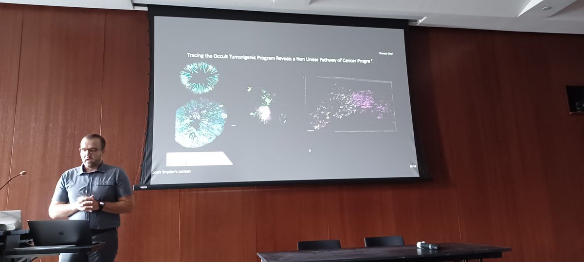 BravoCorderoLab's tweet photo. Amazing talk today by @DNAce128 @DukeU @DukeCellBiology. Beautiful imaging and creative biology! Thanks for visiting us!! @TischCancer @IcahnMountSinai https://t.co/ktoc7evv4O