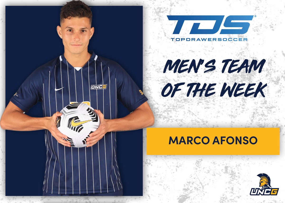 2⃣ goals, 1⃣ assist, 5⃣ points
<a href="/SoConSports/">The Southern Conference</a> Offensive Player of the Week &amp; <a href="/TopDrawerSoccer/">TopDrawerSoccer</a> Team of the Week!

What a week, <a href="/Marcoafonso20/">Marco afonso</a> ! #letsgoG
📰 go.uncg.edu/ri5zb6