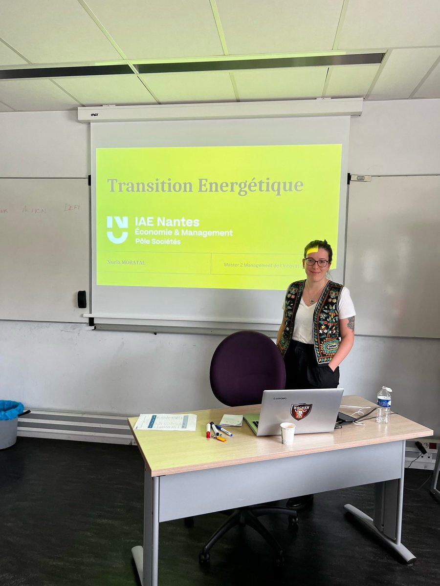 Nuria Moratal-Ferrando (@moratalnuria) on Twitter photo Aujourd'hui c'était mon premier cours à l’<a href="/IAEnantes/">IAE Nantes</a>, avec les super étudiants du M2 Management de l’Innovation. C'était une belle et intense journée passée à discuter de #transitionenergetique et j'ai hâte de reprendre demain ! <a href="/NantesUniv/">Nantes Université</a> Aujourd'hui c'était mon premier cours à l’<a href="/IAEnantes/">IAE Nantes</a>, avec les super étudiants du M2 Management de l’Innovation. C'était une belle et intense journée passée à discuter de #transitionenergetique et j'ai hâte de reprendre demain ! <a href="/NantesUniv/">Nantes Université</a>