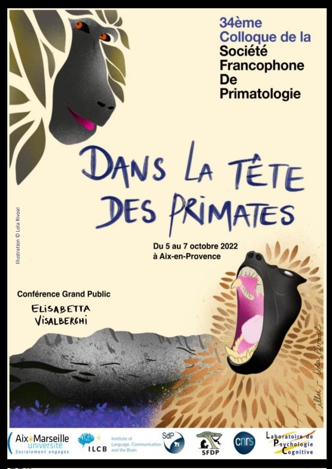 Il est tout beau tout nouveau, le livret du colloque est disponible! 👉🏽 sfdp-primatologie.fr/index.php?page…
Un grand merci 👏🏼 au CO qui fait un travail formidable pour un colloque de très haute qualité, on va se régaler! A très vite à Aix-en-Provence 👋🏼