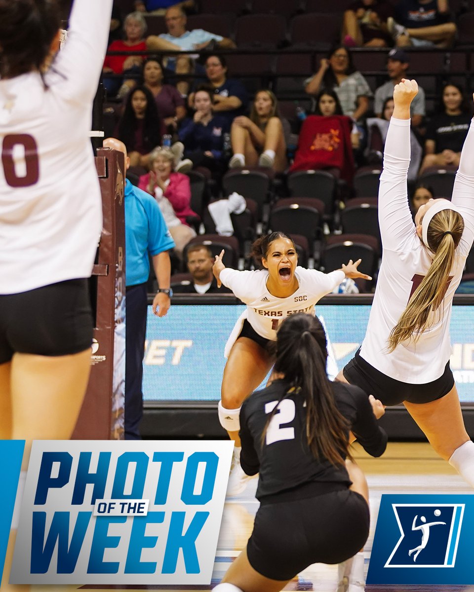 📸 #NCAAWVB Photo of the Week 🏐

<a href="/TexasStateVball/">Texas State Volleyball</a> puts on a show on Sunday night with a three set victory and continues to win by taking this week POTW 🗣️🤪