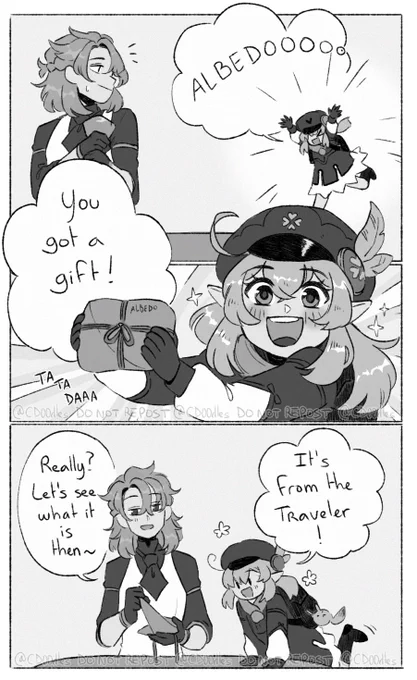 It's still Albedo's birthday here! Have this little comic✨ 