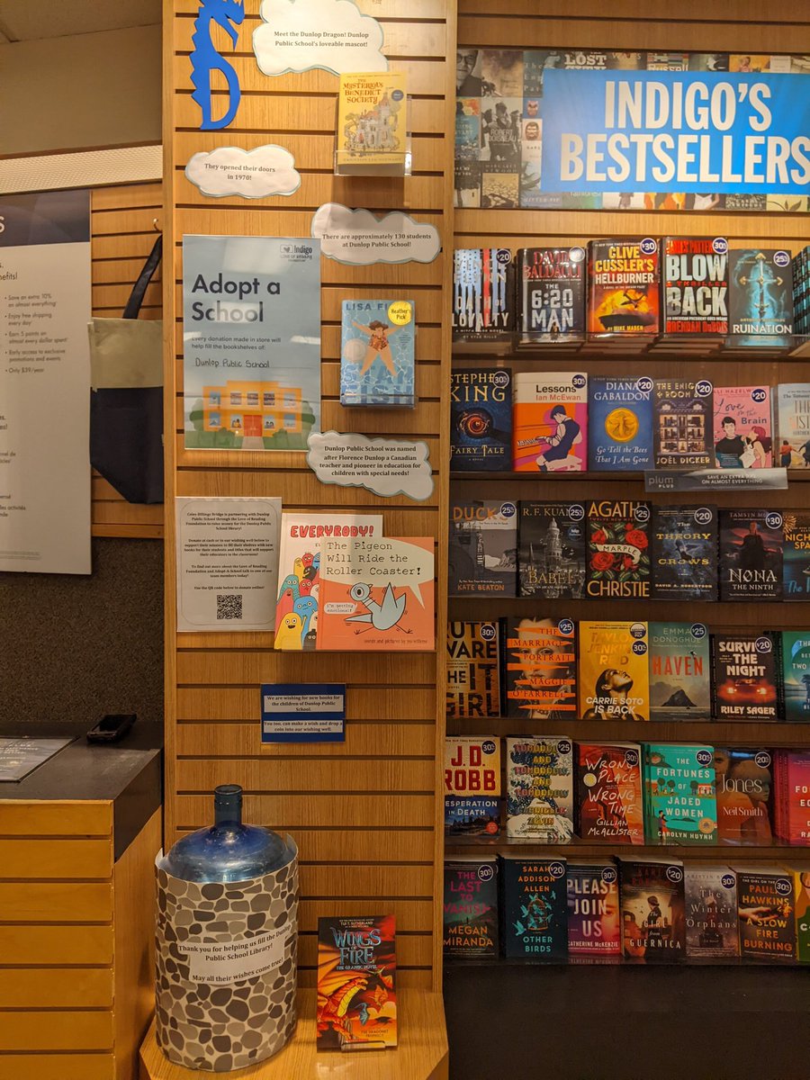 We are honoured to be a part of Indigo South Keys and Billing’s Bridge Coles’ Adopt a School program. Sept 12-Oct 2. Come see the Dunlop display! <a href="/OCDSB/">OCDSB</a> <a href="/RegLavergne/">Dr. Reg Lavergne, BMus, EdD</a> <a href="/chaptersindigo/">Indigo</a>