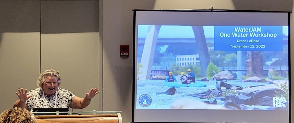 rvah2o's tweet photo. our dream team has visible enthusiasm 🥳🤩🤗 for sharing lessons learned along the way on our planning and permitting journey: from the formation of our RVAH2O stakeholder group, to the RVA Clean Water Plan, to our Integrated Permit (the first in Virginia!) and beyond!
#WaterJAM https://t.co/Vwkjda1ZNu