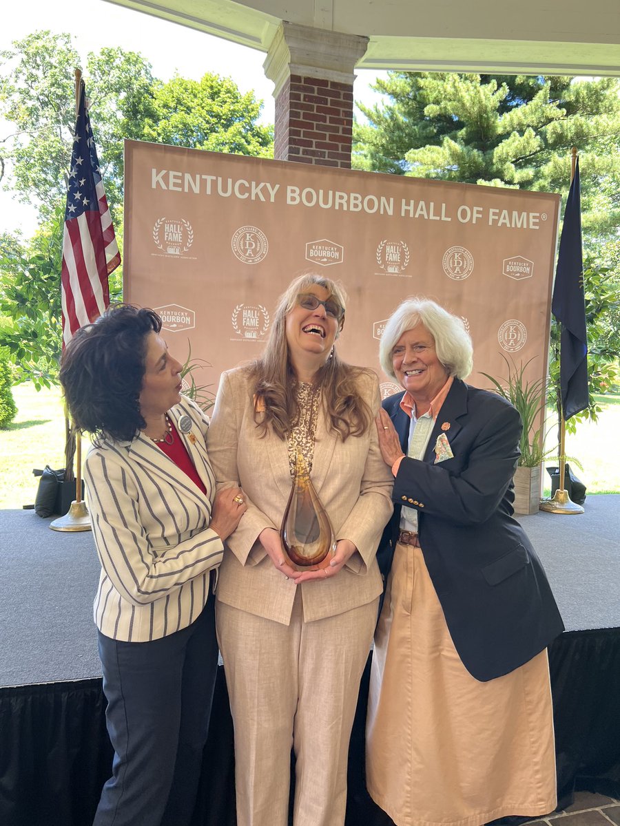 <a href="/PeggyNoeStevens/">Peggy Noe Stevens</a> and I are so pleased for and proud of our friend Andrea Wilson of <a href="/MichtersWhiskey/">Michter's Distillery</a> inducted into the Kentucky bourbon All of Fame today!