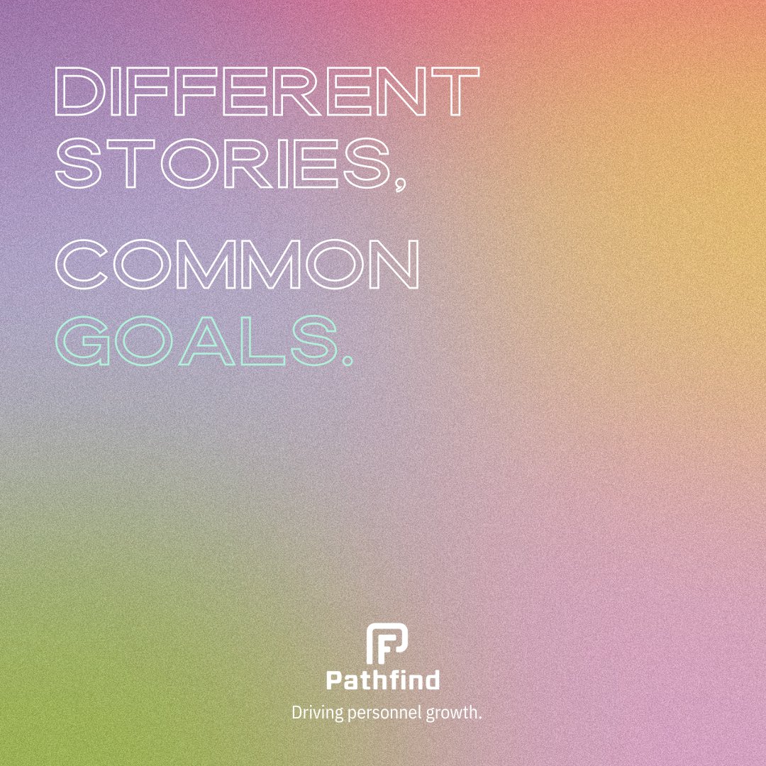 PathfindNow's tweet image. Different stories, common goals. 

From retired teachers, to the next big leader in the tech industry, our team is here to support you through the highs and lows of your career.