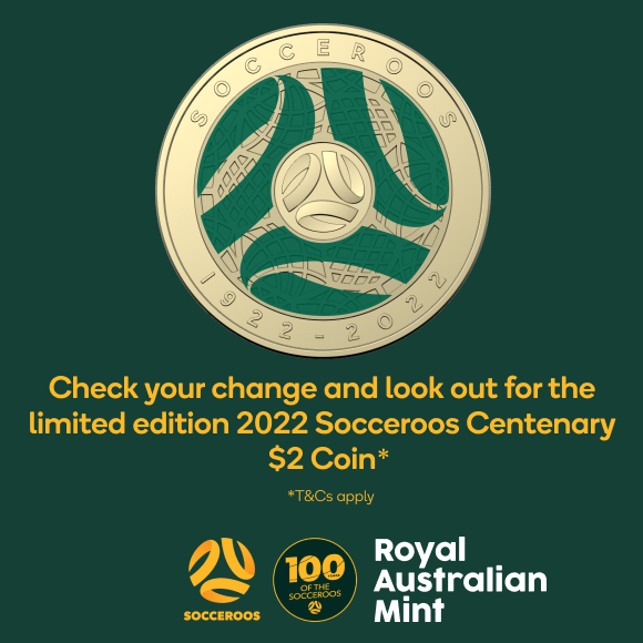 Make sure to check your change this week! 💰

<a href="/woolworths/">Woolworths</a> has partnered with <a href="/FootballAUS/">Football Australia</a> and the <a href="/RoyalAustMint/">RoyalAustralianMint</a> to bring customers a special #Socceroos Centenary $2 coin! 

More details: bit.ly/RoosCoin

#GiveIt100 #GoSocceroos
