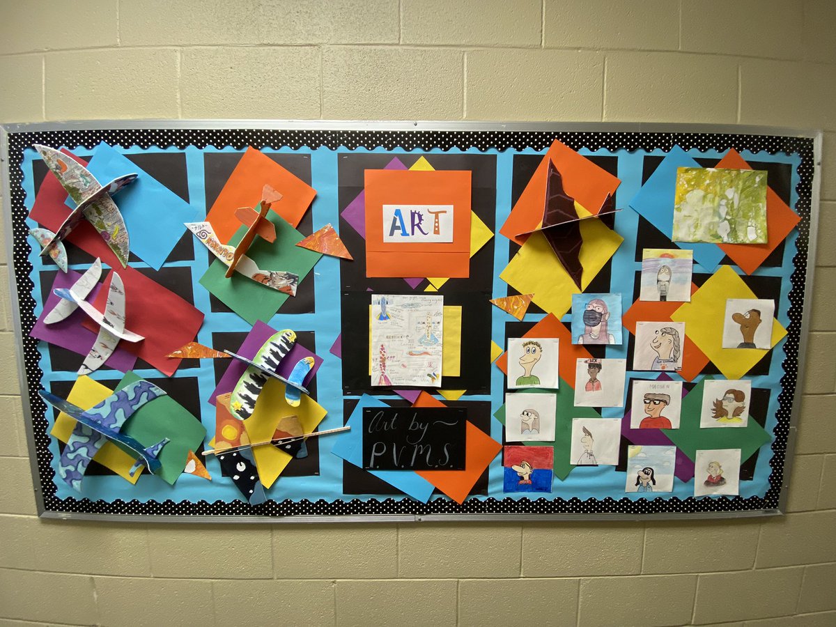 ASD_1Excellence's tweet photo. Artwork from students in Mrs. Julie Richard’s class at @PVMSPatriots is now on display at our district office! #A1Excellence #ElevateA1 #Choosethe1 https://t.co/YpKgCWvUi4