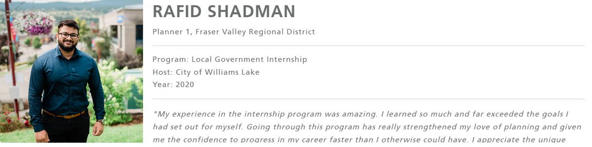 NorthernDevelop's tweet photo. Curious what our internship alumni are up to? We have an entire webpage listing those who are currently working in #localgov and #FirstNationsgov
The page currently lists 47 alumni:   https://t.co/DHohROCaj5
#GrowingfortheFuture #interns #ecdev #northernBC #bcmuni #bcpoli https://t.co/mWOf6WmX3V