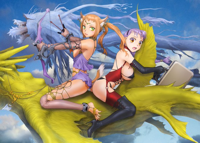 ラクガキとか遊びで描いた絵や仕事絵を元に修正加筆した悪あがき絵など…
(ナンバリング間違えたりしてややこしくなってきたのでやめましたぁ😱) 