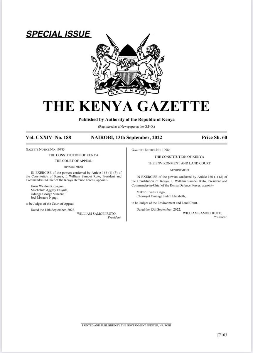 NelsonHavi's tweet image. With proper legal advice from the AG and SG and commitment to uphold and defend The Constitution of Kenya by the President, the appointment of these six Judges should not have waited until today. Kariuki Kihara and Ken Ogeto let the legal fraternity down. They should be expelled.
