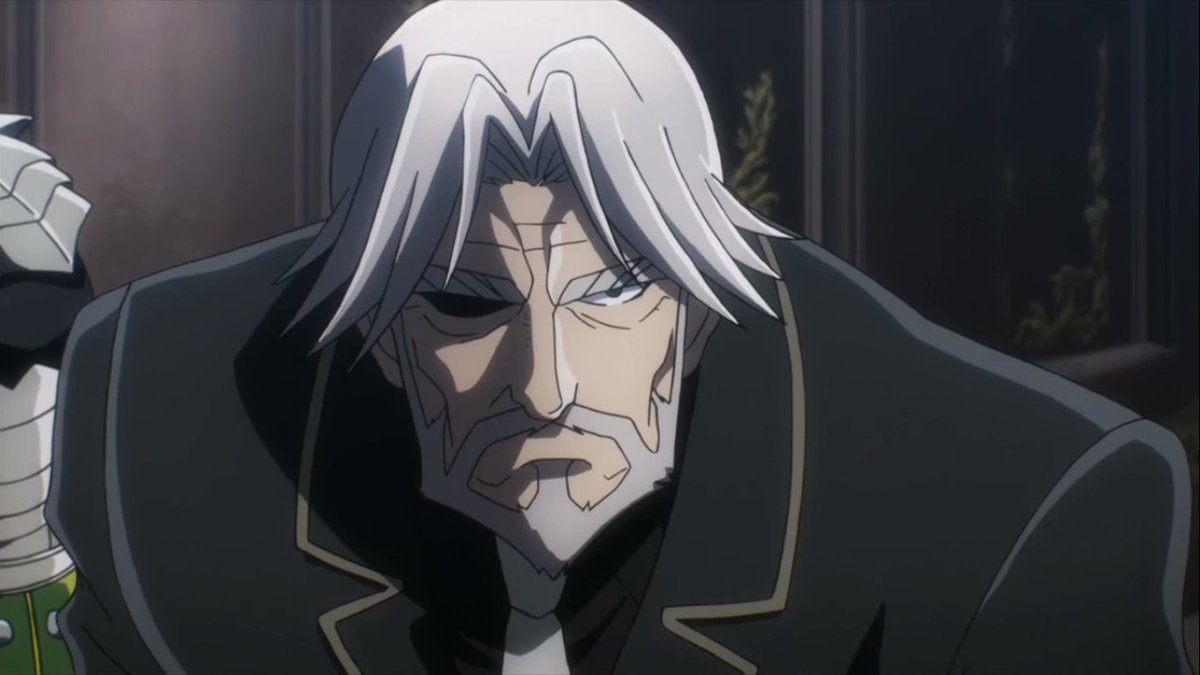 Sebas entered the throne room and bowed reverently.

"I am ready to serve Nazarick to my fullest ability. For the Sorcerer King, Ainz Ooal Gown, and his glorious kingdom."
