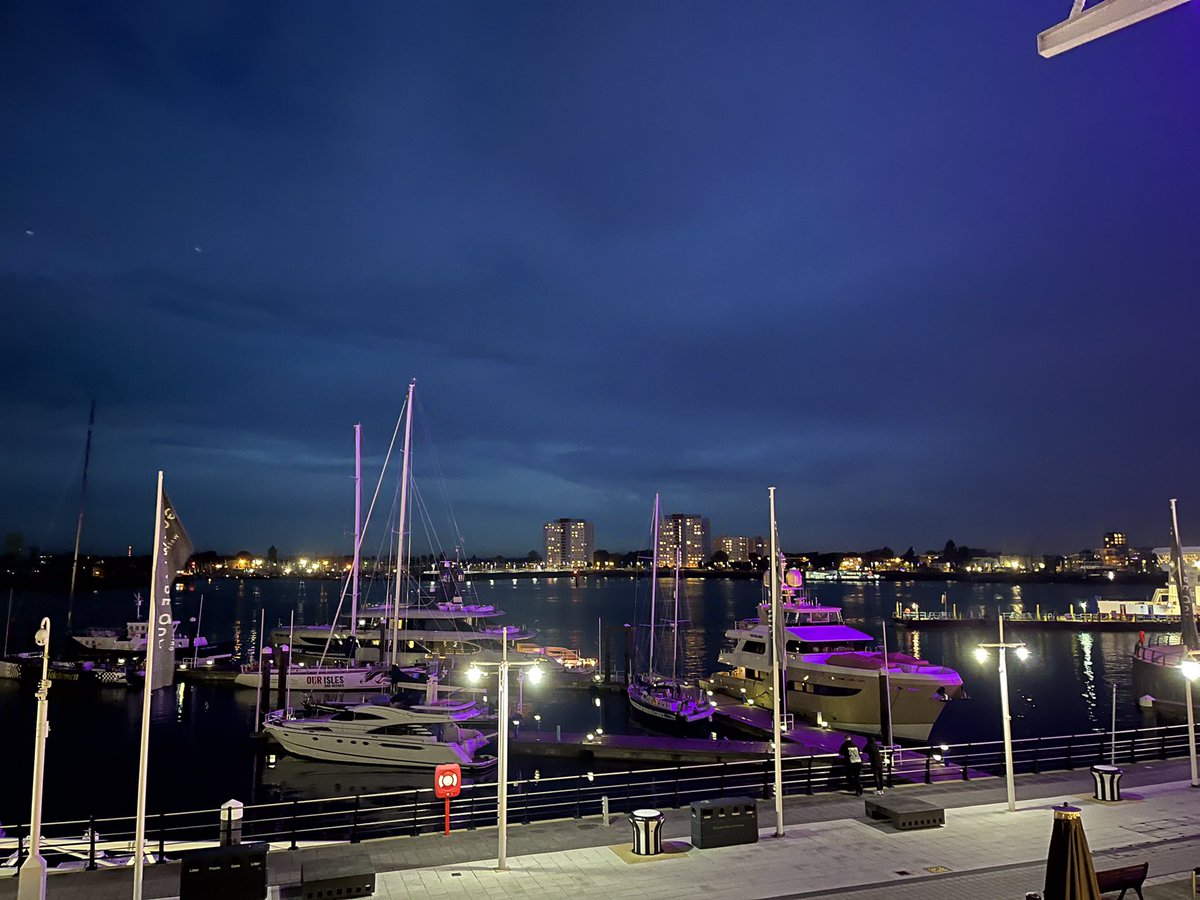 Portsmouth by night. A very enjoyable trip to <a href="/BrittanyFerries/">Brittany Ferries</a> HQ.
