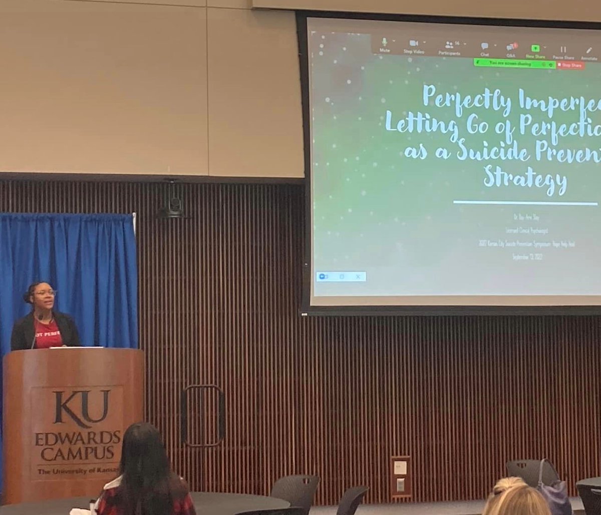 KUMC_GME's tweet photo. Continuing awareness for #SuicidePreventionMonth  and sharing highlights from the @KUMedCenter @KUHospital Symposium @KUMC_CESS #sparhc_KUMC providing community education  on #SuicidePrevention.  Advocates, health professionals and educators gathering together #helphopeheal 🎗️ https://t.co/Qv9HWUZqzN