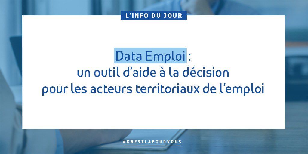 Pauline Calmès (@pauline_calmes) on Twitter photo 🚀 Lancement aujourd’hui de Data Emploi, une plateforme @pole_emploi qui agrège toutes les données nationales et locales sur le marché du travail !
Bravo aux équipes <a href="/S_Ducatez/">Stéphane Ducatez</a> @HeleneCaillol
A découvrir ici ➡️ dataemploi.pole-emploi.fr/accueil/ 🚀 Lancement aujourd’hui de Data Emploi, une plateforme @pole_emploi qui agrège toutes les données nationales et locales sur le marché du travail !
Bravo aux équipes <a href="/S_Ducatez/">Stéphane Ducatez</a> @HeleneCaillol
A découvrir ici ➡️ dataemploi.pole-emploi.fr/accueil/