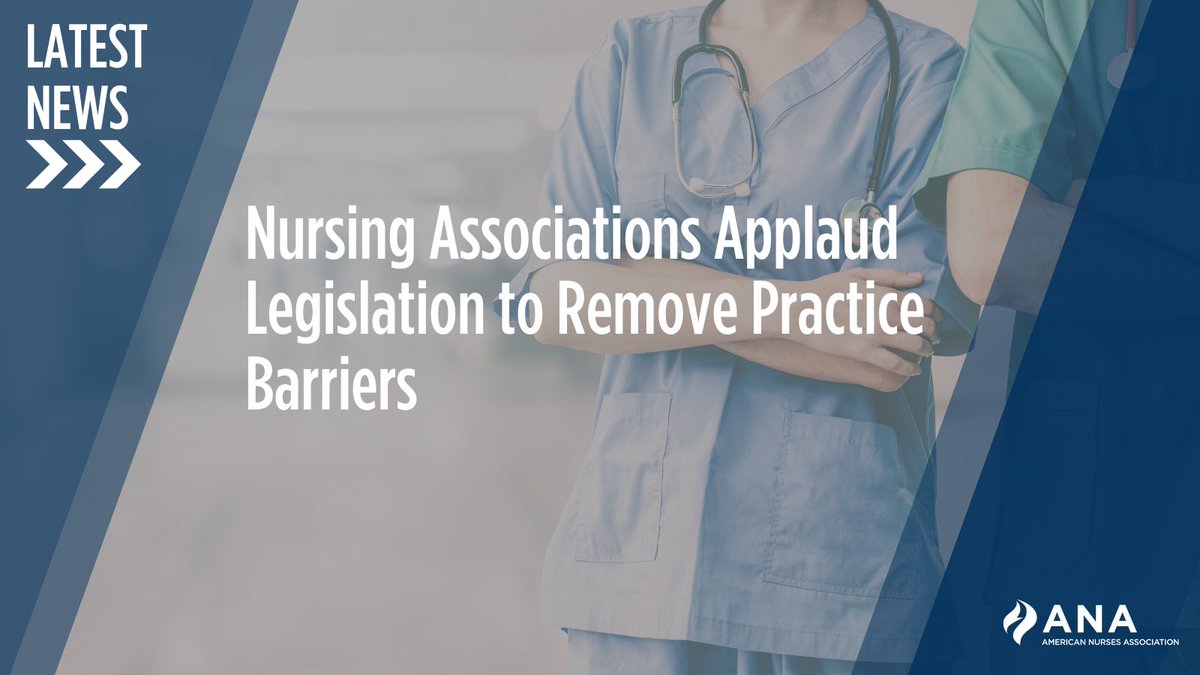 ANANursingWorld's tweet photo. BREAKING: ANA, @AANP_NEWS, @aanacrna, and @ACNMmidwives applaud introduction of ICAN Act, which will remove practice barriers for APRNs. 

Learn more about this monumental legislation here: https://t.co/1M2P4zQ8Yp https://t.co/P4veckjXQj