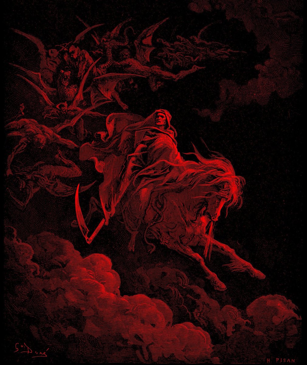 solisolsoli's tweet photo. Death on the Pale Horse resized, 1865, by Gustave Doré (edited) https://t.co/TjHjzau626