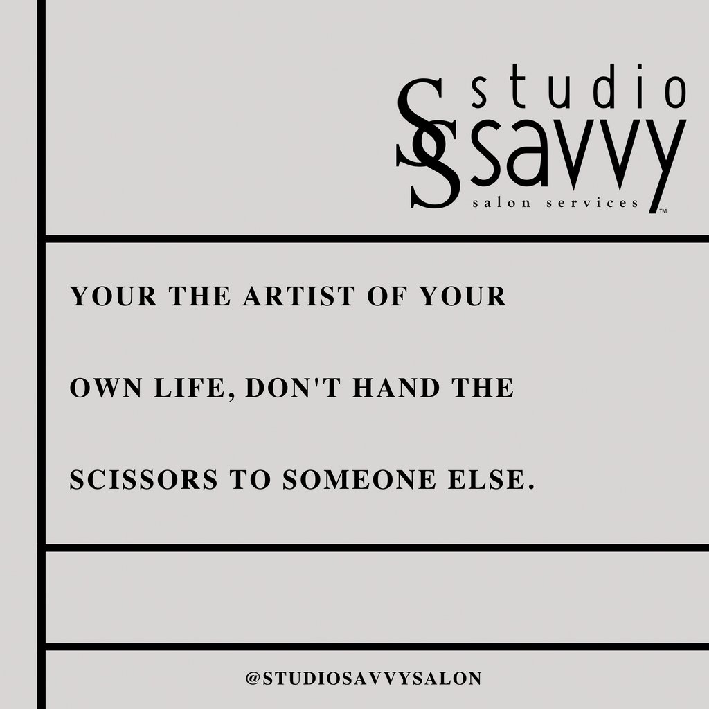 Be the artist of your life! Don't let someone else take hold of what is rightfully yours. ✂️
-
-
#instagood #love #motivation #quoteoftheday #tipsfortheday #behindthechair #instaquotes #savvysalon #hairdesigners