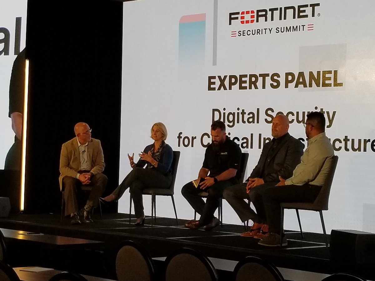 #otcybersecurity on stage at #FortinetChampionship with experts from industry @DragosInc @SchneiderElec