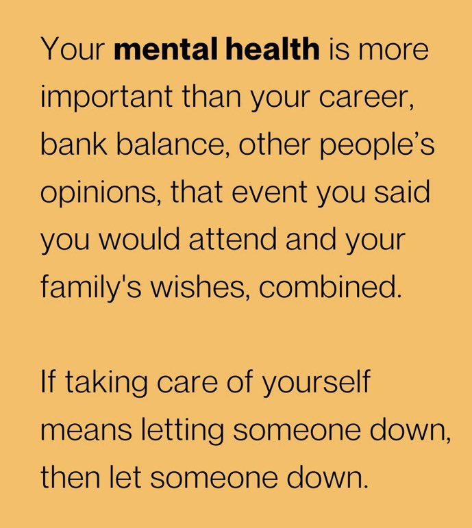 This bit of advice could one day save your life. Read that again please #SelfCareisNotSelfish
