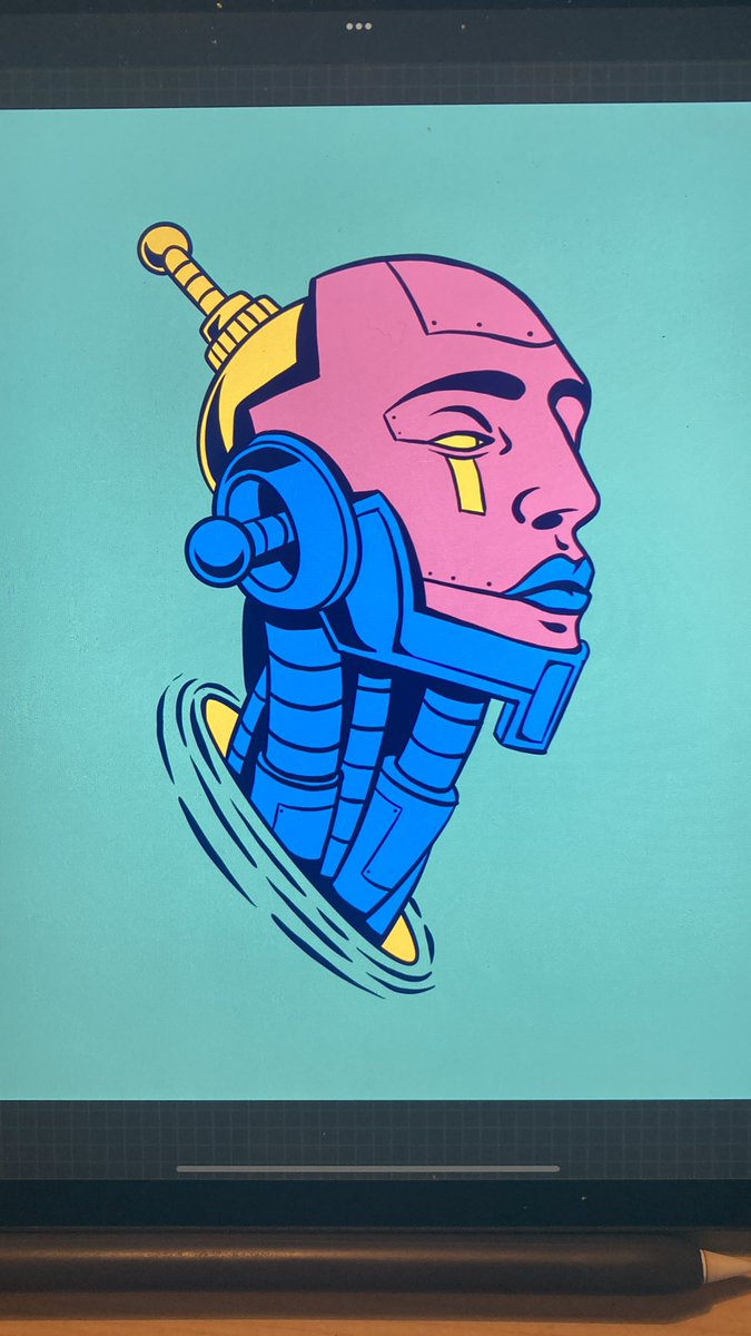 Hi everyone!!
Here a little robot that I made yesterday before going to sleep 😊

I have a painting event this weekend. I m thinking of using it 🤗