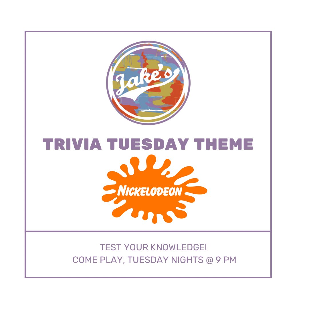 JakesonDevine's tweet photo. #TriviaTuesday tonight at 9pm! https://t.co/YY3sLIURco