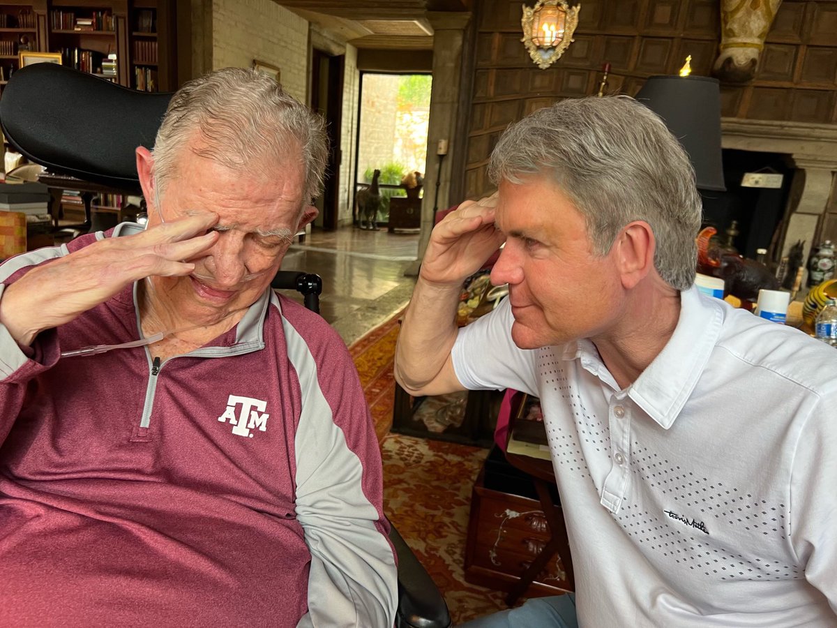 RepMcCaul's tweet photo. It is with sadness that I announce my father-in-law, Lowry Mays, has passed away. But it is with joy that I honor and celebrate this true maverick and a legend in the state of Texas. He will be remembered simply as a loving father and grandfather who was larger than life. https://t.co/TVUB6a02zy
