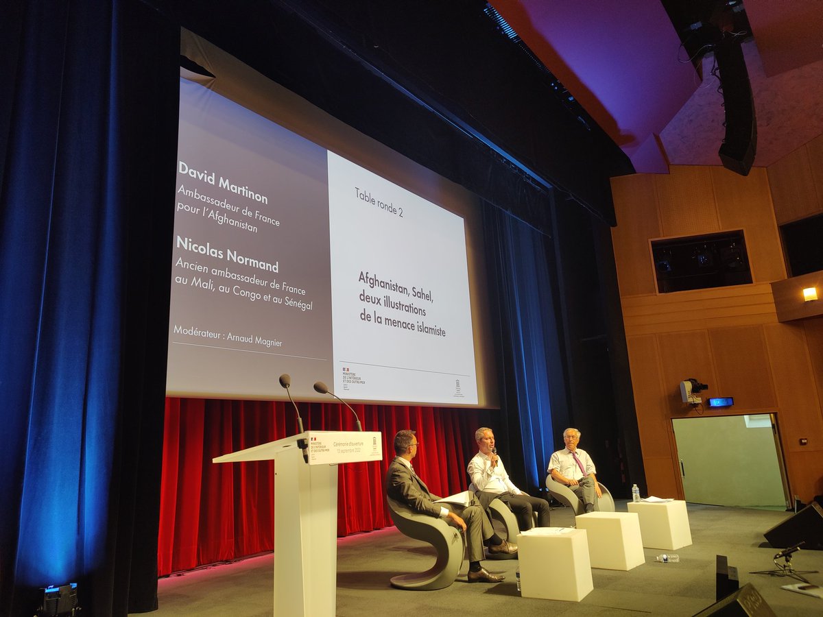Pour conclure cette journée d'une grande richesse <a href="/david_martinon/">David Martinon</a> ambassadeur de France pour l'Afghanistan et Nicolas Normand, ancien ambassadeur de France au Mali, au Congo et au Sénégal évoquent Afghanistan et Sahel, deux illustrations de la menace islamiste.