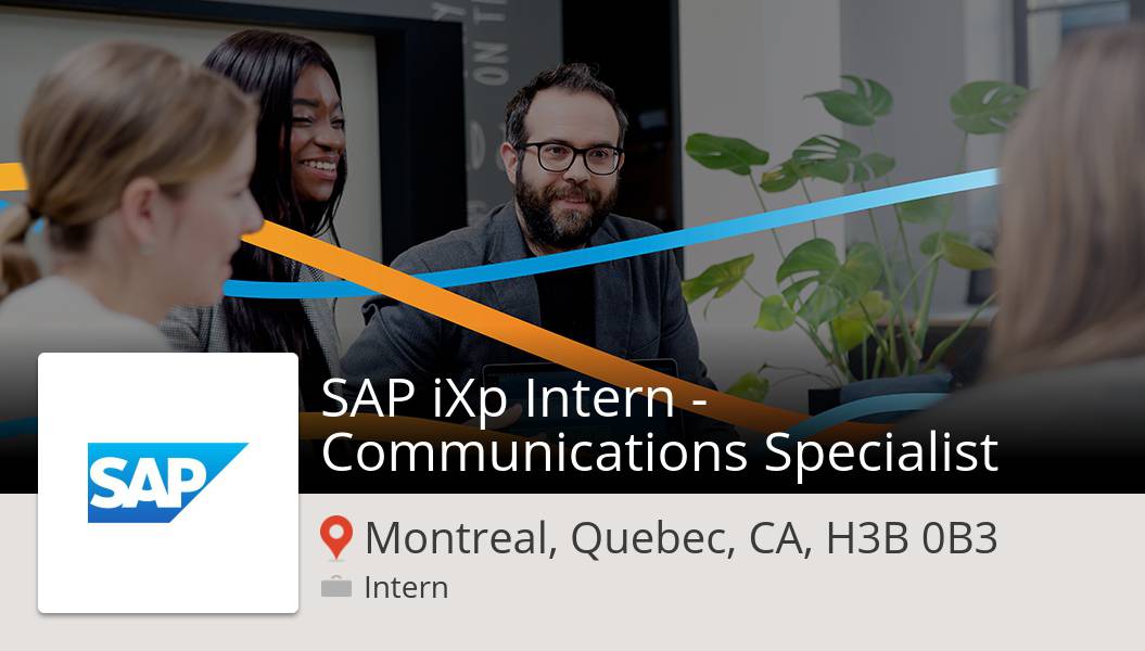 ChristopheRoy17's tweet photo. Postulez dès maintenant pour #SAP en tant que SAP iXp #Intern - #Communications Specialist! (#MontrealQuebecCAH3B0B3) #job https://t.co/eUuv2K21wM #JobsAtSAP https://t.co/6fxXPZEZF4