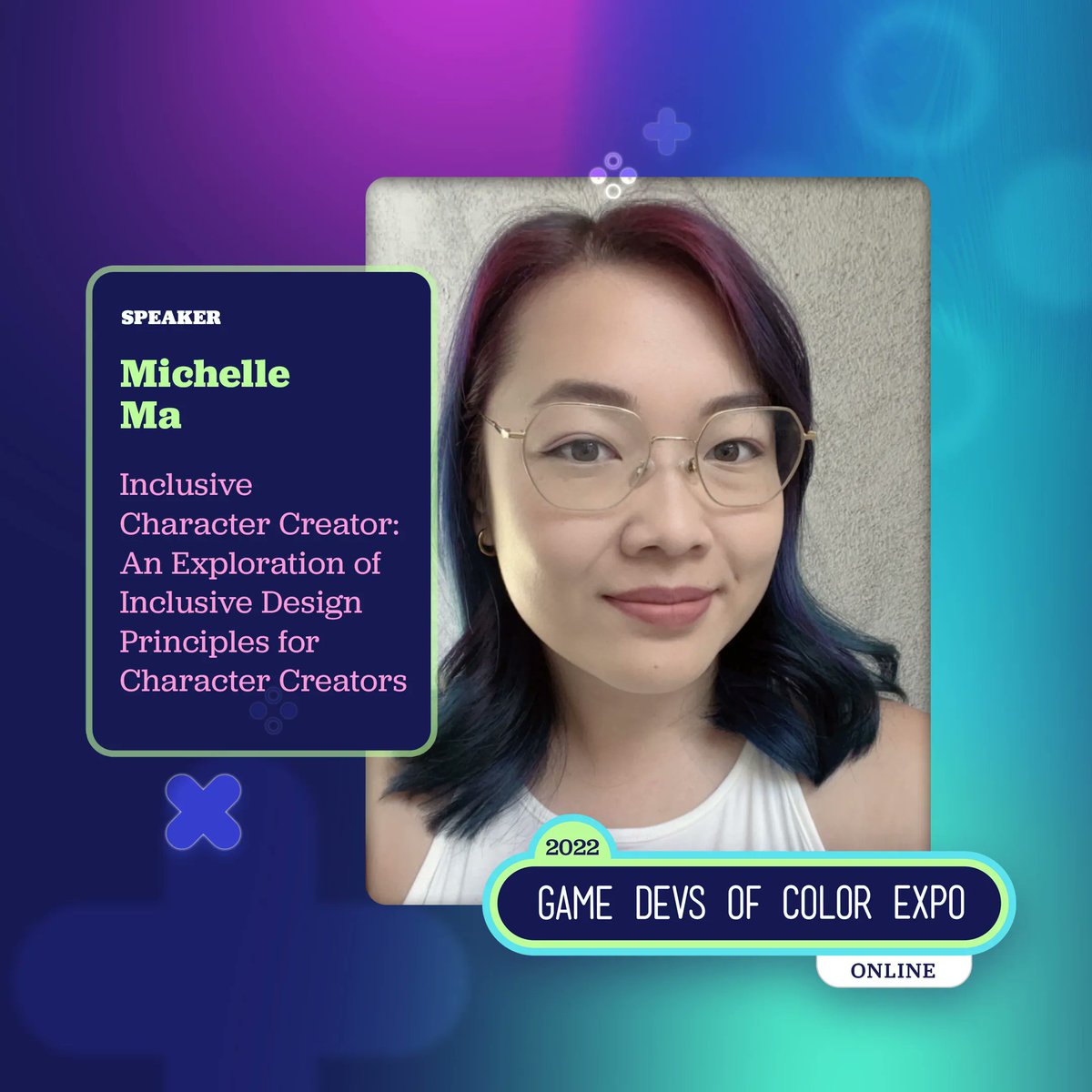 Inclusive Character Creator is speculative design research that seeks to address some of the long standing issues of sexism, racism, sizeism, &amp; ableism prevalent in most 3D character creators in interactive media. Excited to hear from the incredible tech artist, <a href="/michelle_mxh_ma/">michelle_mxh_ma</a>!