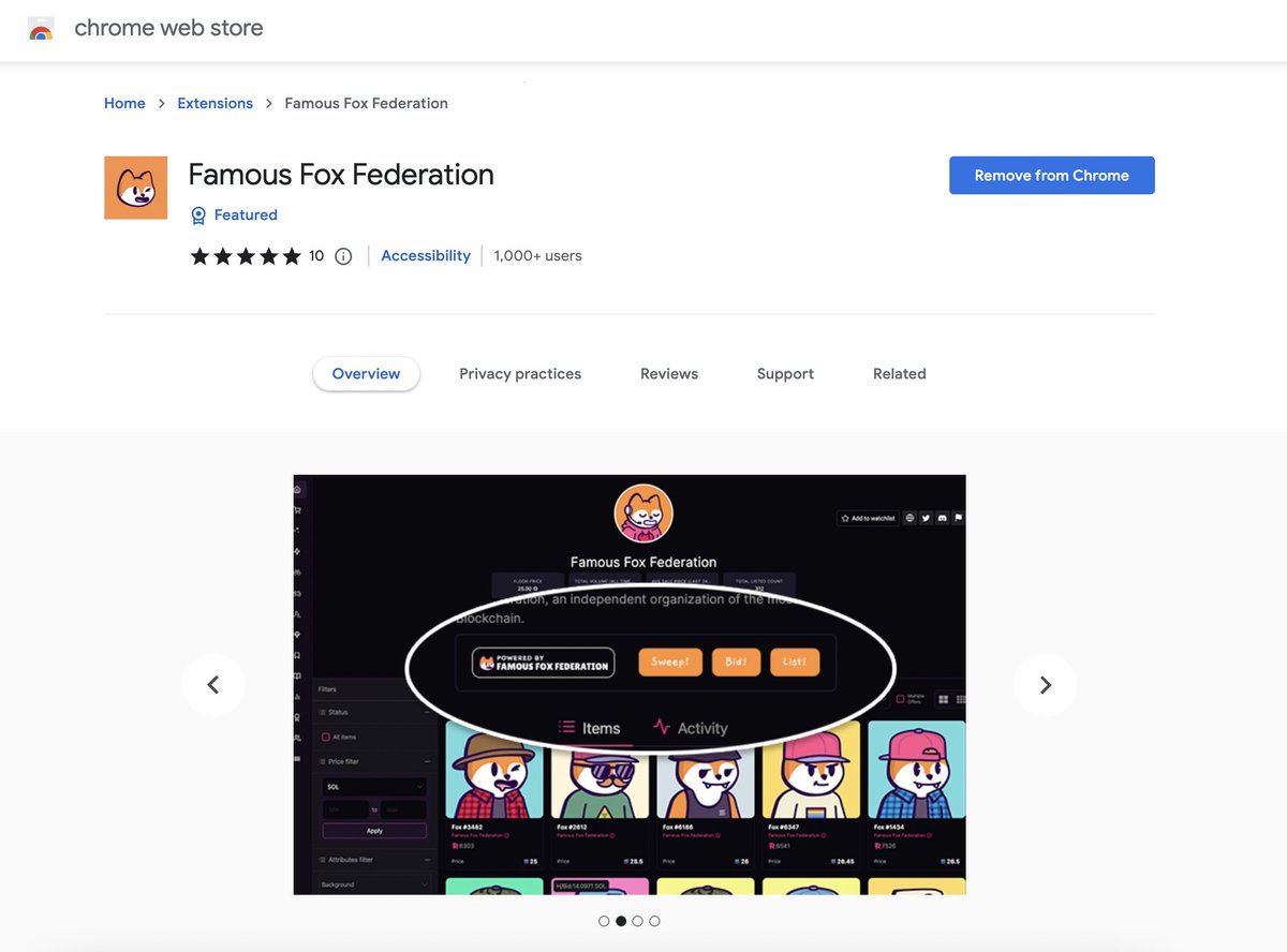FamousFoxFed's tweet photo. From checking Fox FAME levels to accessing your favorite Foxy tools, the FFF Chrome Extension is a must-have!🟠

It allows you to directly invoke Ding!, FoxySweep, FoxyList, and FoxyBid right from collection pages.✨

Check it out today, link in bio. https://t.co/dbRzrwPU9q