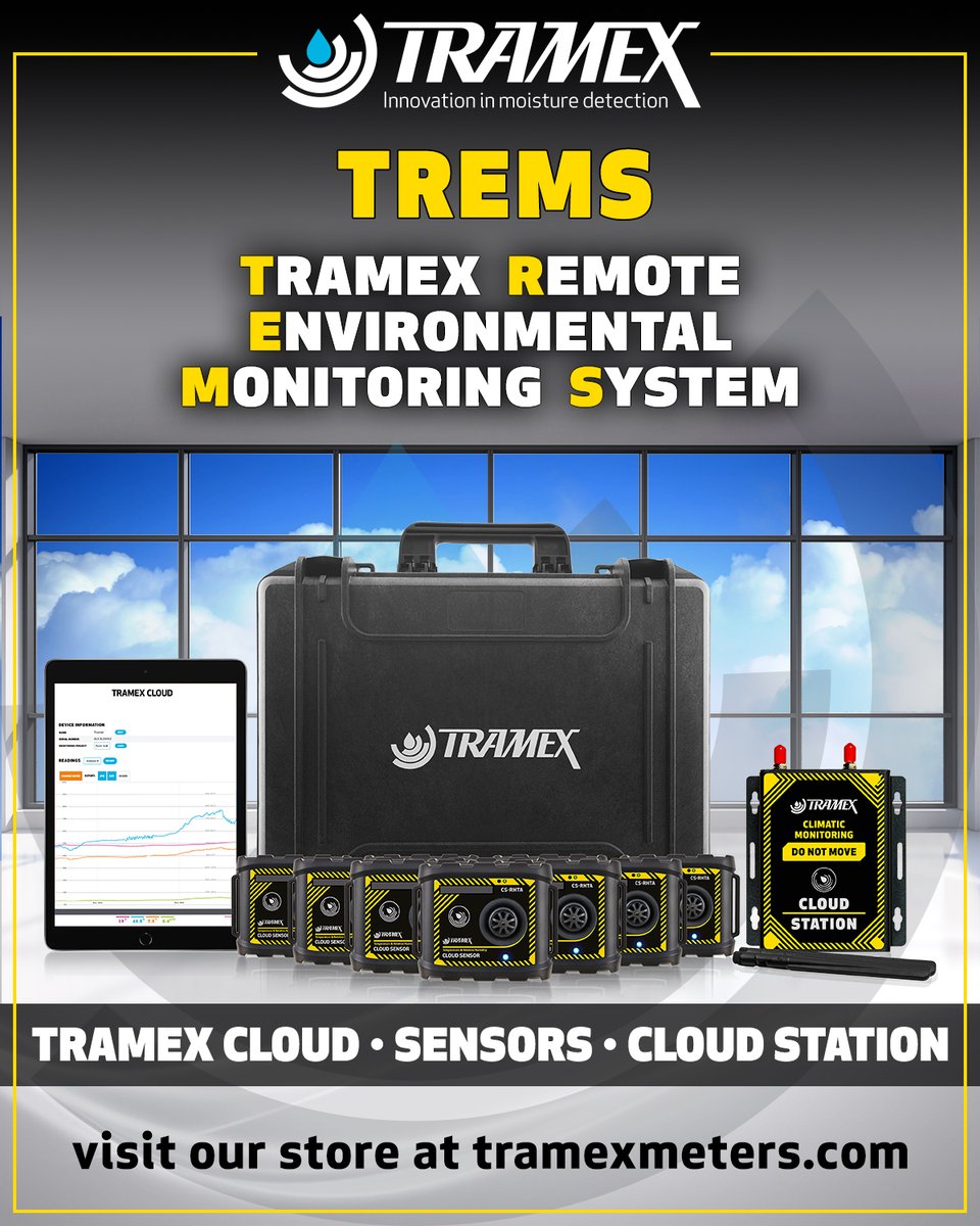 tramexmeters's tweet photo. TRAMEX REMOTE ENVIRONMENTAL MONITORING SYSTEM - #TREMS
Monitoring Relative Humidity, Dew Point, and Temperature remotely, anytime, any place, from anywhere.
https://t.co/O7c31kXL6o
.
#remotemonitoring #temperature #rh #dewpoint #waterdamage #restoration #ambientconditions https://t.co/IV4YAp1ftm