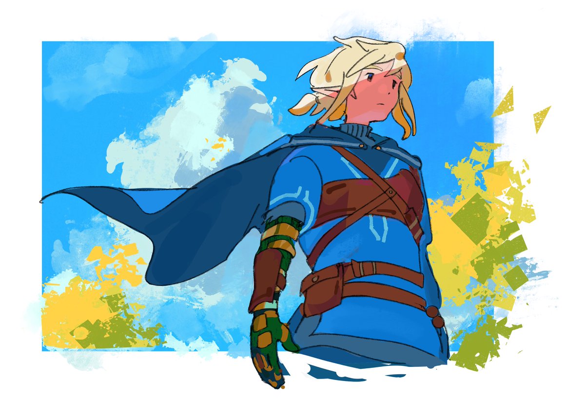 リンク(ゼルダの伝説) 「fast hype doodle #botw2 #TearsoftheKingd」|zoë🌤very busyのイラスト