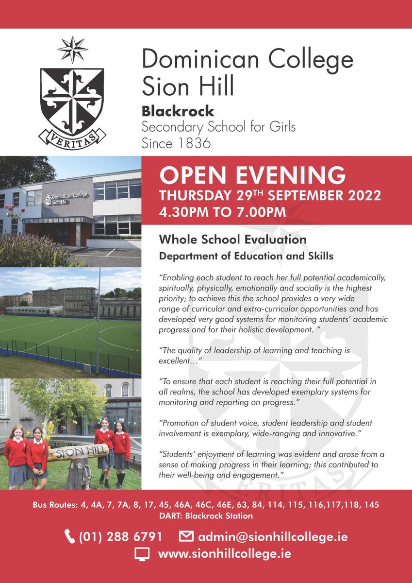 Our Open Evening will take place on Thursday 29th September 2022 from 4:30 pm to 7 pm. Come along to see our wonderful facilities and meet our students and staff.  Application forms  for places in First Year 2023 available from 1st October.
