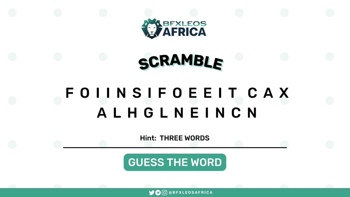 BFXLeosAfrica's tweet photo. Unscramble this and share in a 10$ reward. 3 winners
Keep guessing till you get it.

Hint: 3 Words, #EthereumMerge 
Feel free to tag your friends to give this a try.
Let's go...

#cryptoinvestor #TheMerge $ETH #airdrop https://t.co/xB6XMFgiTO