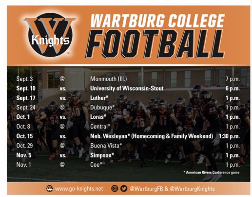 Thank you <a href="/CoachQMurphy/">Quinton Murphy</a> and <a href="/WartburgFB/">Wartburg Football</a> for the game day invite! Can’t wait to come see the atmosphere!